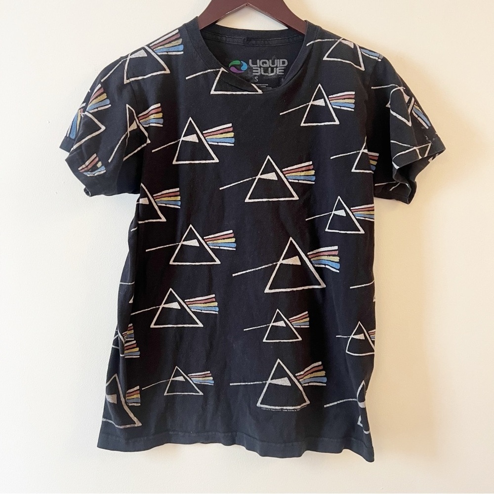 Pink Floyd Washed Out logo Band Tee Shorts Sleeves Size Small Crewneck